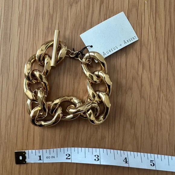 Banana Republic AUREUS + ARGENT Gold Chain Bracelet - Picture 2 of 3